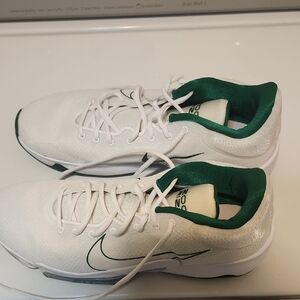 Nike White and Green Athletic Shoes